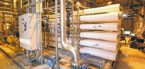 Aerial view of FPSO at sea